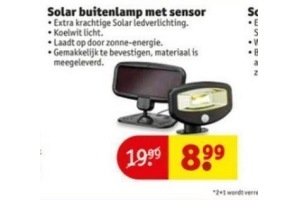 solar buitenlamp met sensor