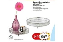 decoratieve metalen plateau s