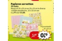 papieren servetten