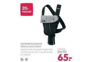 babybjorn buikdrager original black granit