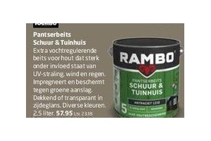 rambo pantserbeits schuur en tuinhuis