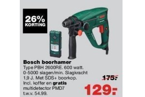 bosch boorhamer type pbh 2600re