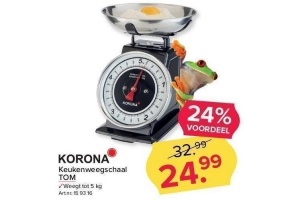 korona keukenweegschaal tom