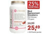 phd woman meal replacement strawberry