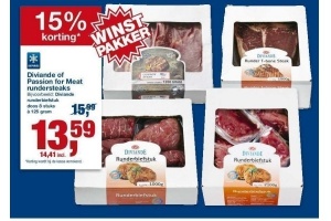 diviande of passion for meat rundersteaks