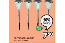 toppand solarlamp