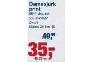 damesjurk print