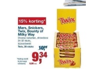 mars snickers twix bounty of milky way