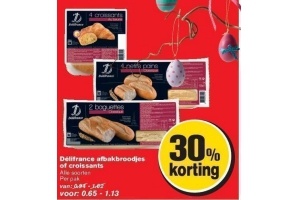 delifrance afbakbroodjes of croissants