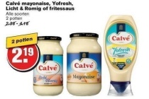 calve mayonaise yofresh licht en romig of fritessaus