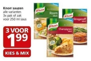 alle varianten knorr sauzen