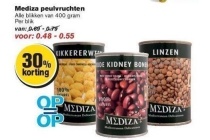 mediza peulvruchten alle blikken van 400 gram