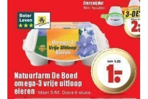 natuurfarm de boed omega 3 vrije uitloop eieren