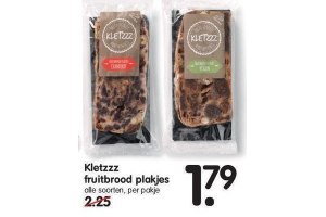 kletzzz fruitbrood plakjes