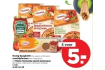 honig spaghetti en heinz pastasaus