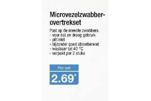 microvezelzwabberovertrekset nu eur2 69 per set