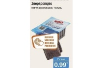 zeepsponsjes nu eur0 99 per pak