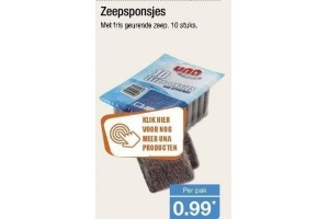 zeepsponsjes nu eur0 99 per pak