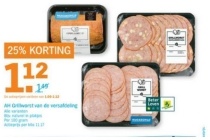 25 korting op alle grillworst van de versafdeling
