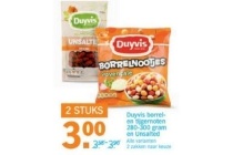 duyvis tijger en borrelnoten en unsalted nu 2 voor eur3
