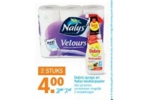 dubro sprays en nalys keukenpapier 2 stuks voor eur4