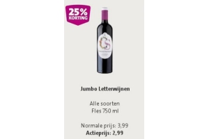 jumbo letterwijnen