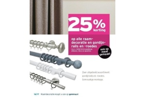 raam decoratie en gordijn rail en roedes