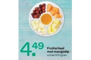 fruitschaal met mangodip