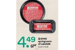 spar springvorm of cakeblik