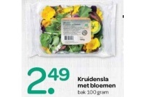 kruidensla met bloemen