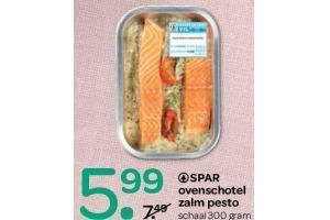 spar ovenschotel zalm pesto