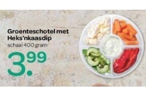 groenteschotel met heks nkaasdip