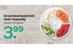 groenteschotel met heks nkaasdip