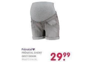 prenatal short denim grey