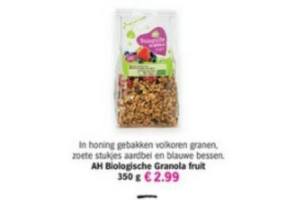 ah biologische granola fruit