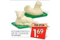 roomboter paaskip of lammetje