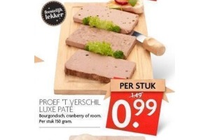 proef t verschil luxe pate
