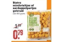 bistro minikrieltjes of aardappelpartjes gekruid
