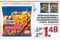 aviko lachebekjes aardappelbolletjes aardappelkroketjes en pom duchesse