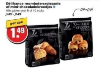 delifrance roombotercroissants of mini chocoladebroodjes