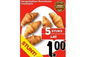 versgebakken roomboter croissants