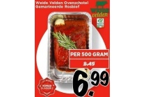 weide velden ovenschotel gemarineerde rosbief
