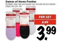 dames of heren footies