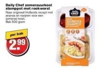 daily chef zomerzuurkool stamppot met rookworst