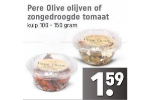 pere olive olijven of zongedroogde tomaat