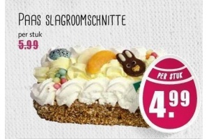 paas slagroomschnitte