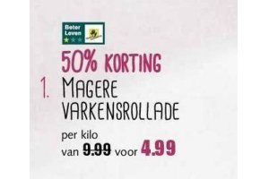 magere varkensrollade