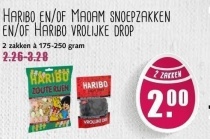 haribo en of maoam snoepzakken en of haribo vrolijke drop