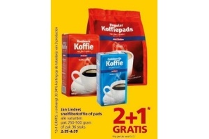 jan linders snelfilterkoffie of pads