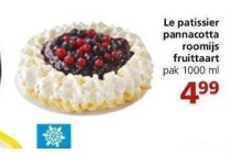 le patissier pannacotta roomijs fruittaart